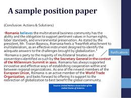 Summarize your main points, discuss their implications, and state why your position is the best position. Position Paper