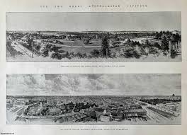Two Australasian Capitals: General Views of Sydney and Melbourne. Two original woodcut engravings, from the Illustrated London News, 1901. A rare, original print from The Illustrated London News, carefully removed and preserved