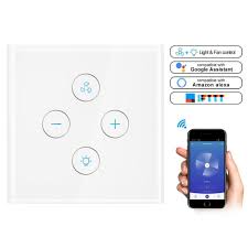 Wifi Smart Ceiling Fan Light Wall Switchsmart Life Tuya App Remote Various Speed Control Compatible With Alexa And Google Home D App Remote Light Control Wifi