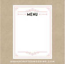 Printable black menu template calligraphy style script. Simple Printable Restaurant Menu Designs