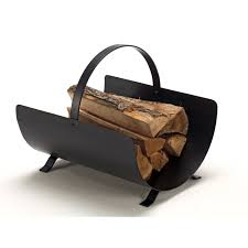 Range Buches Noir Fire Arcade L 40 X H 35 Cm Panier A Buche Panier Bois Et Range Buche Interieur
