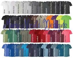 Every Color Digital File Shirt Color Chart Bella And