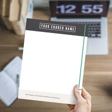 You can consider where you put some elements on your letterhead. Church Letterhead Modern Wood Prochurch