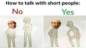 That will make them feel equal. The How To Talk To Short People Meme Youtube