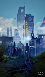 Fashion Changan Moon Street View Of Chinese City In The Future Youfashion Net Leading Fashion Futuristic City Cyberpunk City Fantasy Art Landscapes