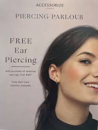 Accessorize at Monsoon is now offering Ear Piercing!!👂 And it's free with  selected purchases over €20!👍