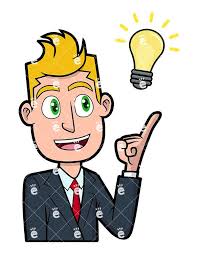 Brilliant Businessman With New Idea Vector Cartoon Clipart Friendlystock Business Man Cartoon Clip Art Clip Art