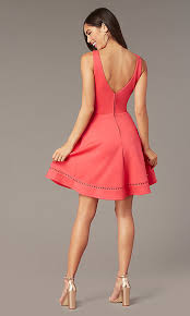 Ivory wedding dress what colour shoes down to earth bali. Watermelon Pink Short Wedding Guest Dress Promgirl