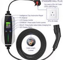 China 13A Type 2 Portable EV Charger UK Plug Level 2 home ...