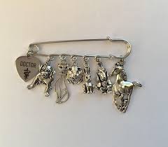 Veterinarian Vet Kilt Safety Pin For Purse Bag Coat Etsy Safety Pin Jewelry Safety Pin Kilt