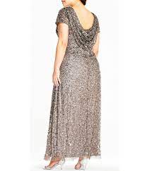 Adrianna Papell Plus Size Sequin Draped Gown Dillards Roupas De Casamento Indiano Vestidos Estilosos Vestidos