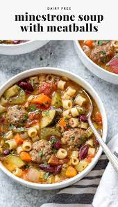 Minestrone Soup Recipe With Meatballs Dairy Free Simply Whisked Recipe Minestrone Soup Recipe Minestrone Minestrone Soup