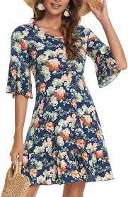 Take a sneak peak at the movies coming out this week (8/12) 'the boss baby: Missufe Women S Bell Sleeve Floral Fit And Flare Ruffle Short Sk