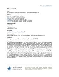 PDF) An intelligent NC program processor for CNC system of machine tool