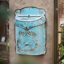 The typical vintage mailbox of antique design. Wall Mount Lockable Mailbox European Cast Iron Cast Aluminum Craft Letter Box Outdoor Villa Retro Mailbox Antique Post Box Bronze 33x10x33cm Mailboxes Accessories Tools Home Improvement Ekbotefurniture Com