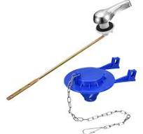 Uxcell 1 Set Toilet Handle Replacement Kit with Flapper Stainless Steel  Chain