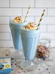 Blue Moon Milkshake Naturally Blue Colored Color Kitchen Blue Desserts Blue Moon Ice Cream Food