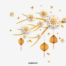 Chinese New Year Festival Three Dimensional Golden Plum Lantern New Year China Festival Png Transparent Clipart Image And Psd File For Free Download In 2020 Reds Poster Lanterns Chinese New Year