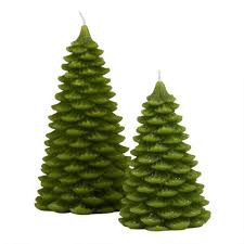 Green Glittered Christmas Tree Candle World Market
