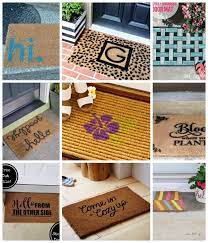 Follow This Tutorial To Make A Custom Fun Door Mat For Your Front Door And Find Several Diy Door Mat Ideas Door Mat Diy Door Mat Front Door Mats