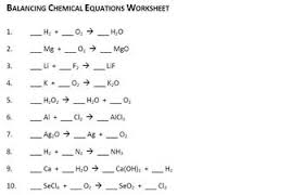 This Worksheet Includes 2 Pages Of A Total Of 50 Chemical Equations For Balancing Both The Student S Copy And The Answe Chemical Equation Equations Worksheets
