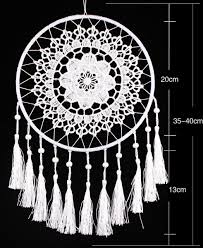 Bol Com Dromenvanger Dreamcatcher Indiaans 35cm Hoog Ring 20 Cm Prachtige Design Witte