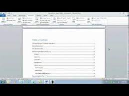 How To Insert Page Numbers And A Table Of Contents Using Microsoft Word 2010 Microsoft Word 2010 Microsoft Word Words