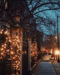 Fall City Light Cozy Snow Street Night Winter Autumn Christmas Https Weheartit Com Entry 324124811 Autumn Scenery Autumn Cozy Scenery