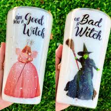 Are You A Good Witch Or A Bad Witch Tumbler Are You A Good Witch Or A Bad Witch Custom Diamond Wizard Of Oz Glitter Tumbler In 2020 Tumbler Cups Diy Glitter Tumbler Glitter Tumbler Cups