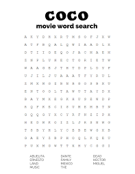 Http Www Picturethemagic Com Wp Content Uploads 2017 11 Coco Movie Word Search Jp Printable Activities For Kids Kids Learning Activities Programming For Kids