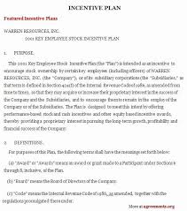 Profit Sharing Bonus Plan Template Luxury Incentive Plan Agreement Sample Incentive Plan Agre How To Plan Employee Incentive Programs How To Motivate Employees