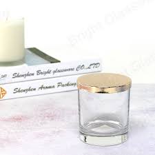 Want to buy square candle holders? Wholesale Clear Glass Candle Jars With Gold Lids For Home Decor