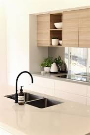Island Bench Caesarstone Calacatta Nuvo Back Bench Caesarstone Raw Concrete Cabinets Shadowline Finish In Dul With Images Kitchen Renovation Home Kitchens Timber Kitchen