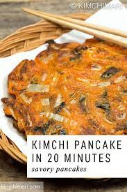 Kimchi Pancake Kimchi Jeon In 20 Minutes Recipe Kimchi Pancake Kimchi Recipe Easy Chinese Recipes