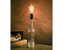 Lamp Making Kit Etsy Uk Bottle Table Lamps Bottle Lamp Liquor Bottle Lamp