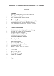 Interpretation der der kurzgeschichte geier von theo schmich mittels standbilder. Gliederung Einer Textanalyse Und Musterinterpretation Zu Schmich