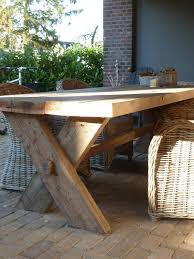 mooie houten tuintafel door marieke1 tuintafels tafel tuin buitentafels
