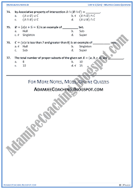 Adamjee Coaching Sets Mcqs Mathematics Notes For Class 10th Basic Math Studying Math Mathematics
