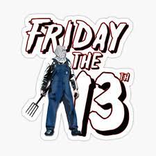 Friday The 13th Halloween Sticker Etsy Sticker Design Halloween Stickers Friday The 13th