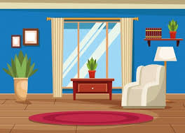 Contemporary lounge interior color illustration. Download House Interior With Furniture Scenery For Free Art Drawings For Kids House Interior Background Design