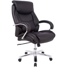 Amazonbasics Big Tall Executive Office Desk Chair Adjustable With Armrest 500 Pound Capacity Black With Pewter Finish Bifma Certified