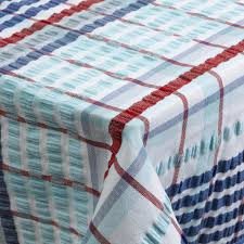 Seersucker is woven to have threads that bunch together which creates the alternating smooth and. Seersucker 100 Cotton Bright Tablecloths Various Colours Sizes Classic Home Store