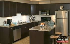 مطابخ الومنيوم مودرن بنى احدث ديكورات مطبخ ٢٠١٨ قصر الديكور