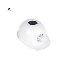 fehér - Napelemes védősisak kemény kalap sapka hűvös ventilátor  megtakarítás forró nyári E3O5
