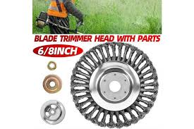 Weed eater wire brush attachment. Trimmer Head Steel Wire Wheel Brush Trimmer Grass Brush Eater Garden Lawn Mower 8 Inch Kogan Com