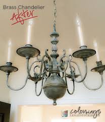 Video 21 Transforming A Brass Chandelier With Chalk Paint And Wax Part 3 Of 3 Colorways With Brass Chandelier Makeover Chandelier Makeover Diy Chandelier