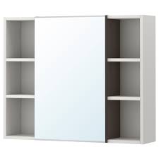 Lillangen Mirror Cabinet 1 Door 2 End Units Black Brown Gray Ikea Mirror Cabinets Large Bathroom Mirrors Ikea