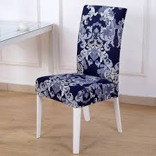 Damask dining chair covers white and ivory good quality living room chairs. Blue Vintage Floral Damask Pattern Dining Chair Cover In 2021 Patterned Dining Chairs Dining Chair Cover Chair Cover