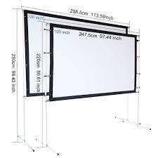 Projector screens zum kleinen preis. Nierbo Portable Projection Screen 100 120 Inch With Frame Tripod Projector Screen Free Carry Bag Matte White Screen 3d Hd 4k Frame Stand Projection Screen