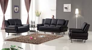 Kick back and relax with mingle. Milano Modern Leather Sofa Set Black Matisseco